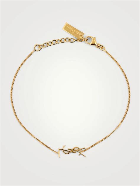 ysl gold chain bracelet|saint laurent gold bracelet.